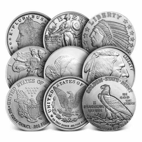 Misc. Minted Silver Round, 1/4 oz