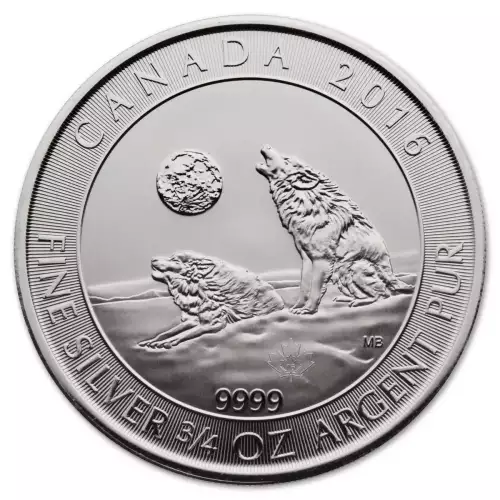 3/4 oz RCM Silver Howling Wolves - 2016