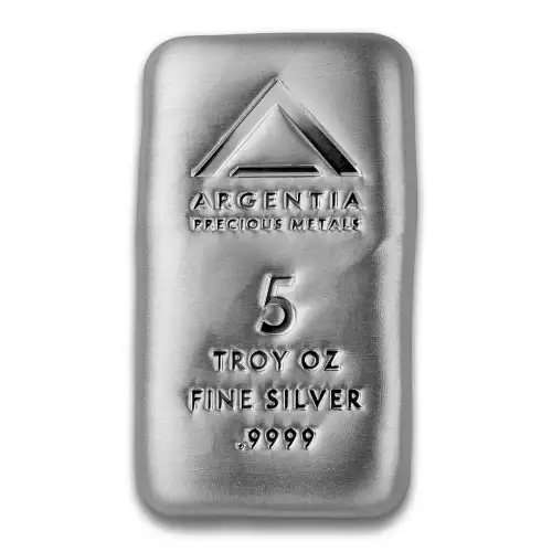 ARGENTIA Silver Bar 5 oz - Poured
