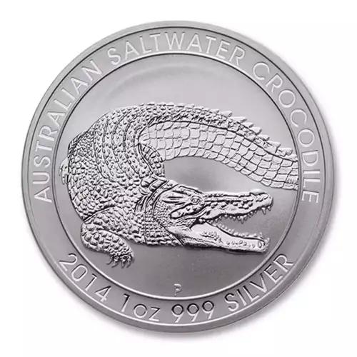 Australian 1oz Silver Saltwater Crocodile - 2014