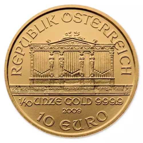 Austrian Gold Philharmonic, 1/10 oz - Backdated