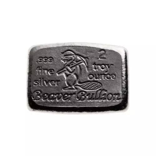Beaver Bullion - 2 oz Silver Bar