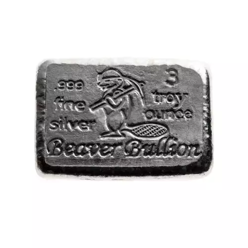 Beaver Bullion - 3 oz Silver Bar