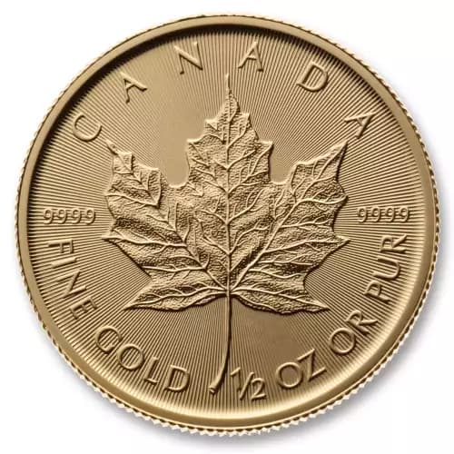 Canadian Gold Maple Leaf 1/2 oz 9999 - Backdated