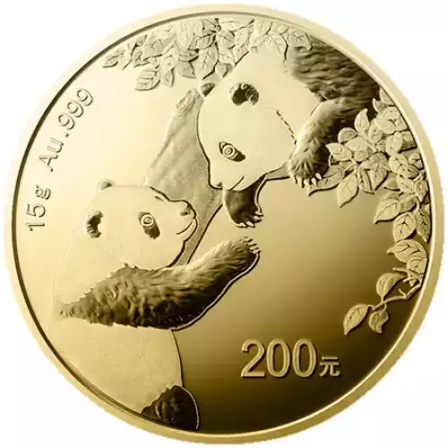 Chinese Gold Panda, 15 gram - Backdated