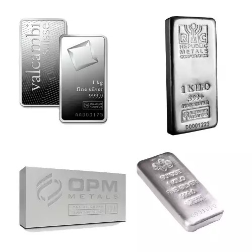 Misc. Minted Silver Bar, 1 Kilogram
