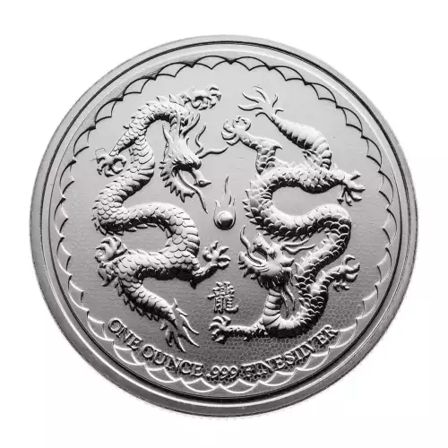 Niue Silver Double Dragon 1 oz Coin - 2018