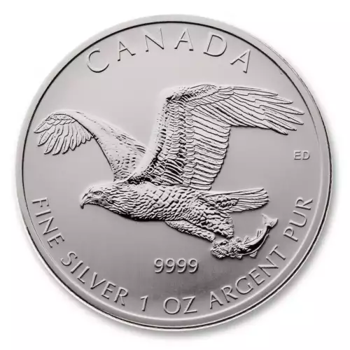 RCM 1oz Silver Birds of Prey Bald Eagle - 2014