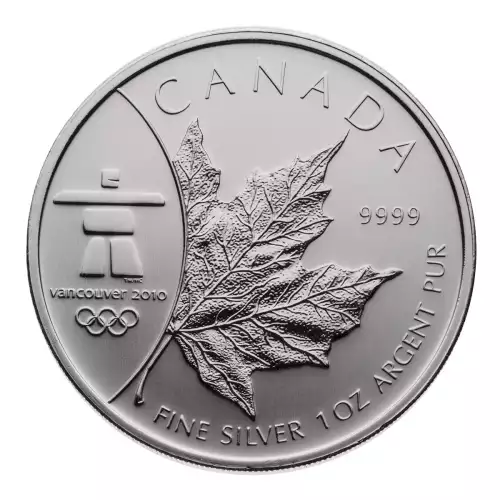 RCM 1oz Silver Maple Leaf Inukshuk/ML - 2008