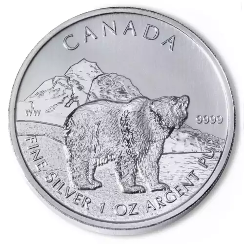 RCM 1oz Silver Wildlife Grizzly Bear - 2011