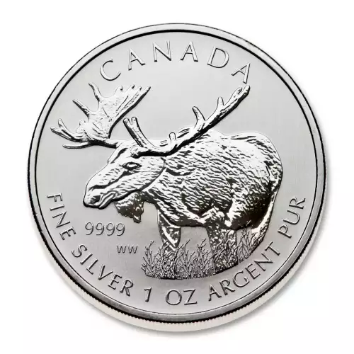 RCM 1oz Silver Wildlife Moose - 2012