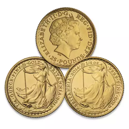 UK Gold Britannia 1/4 oz - Backdated