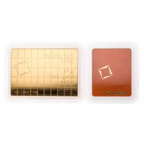 Valcambi Combi Gold Bar, 50g (1 gram x 50)