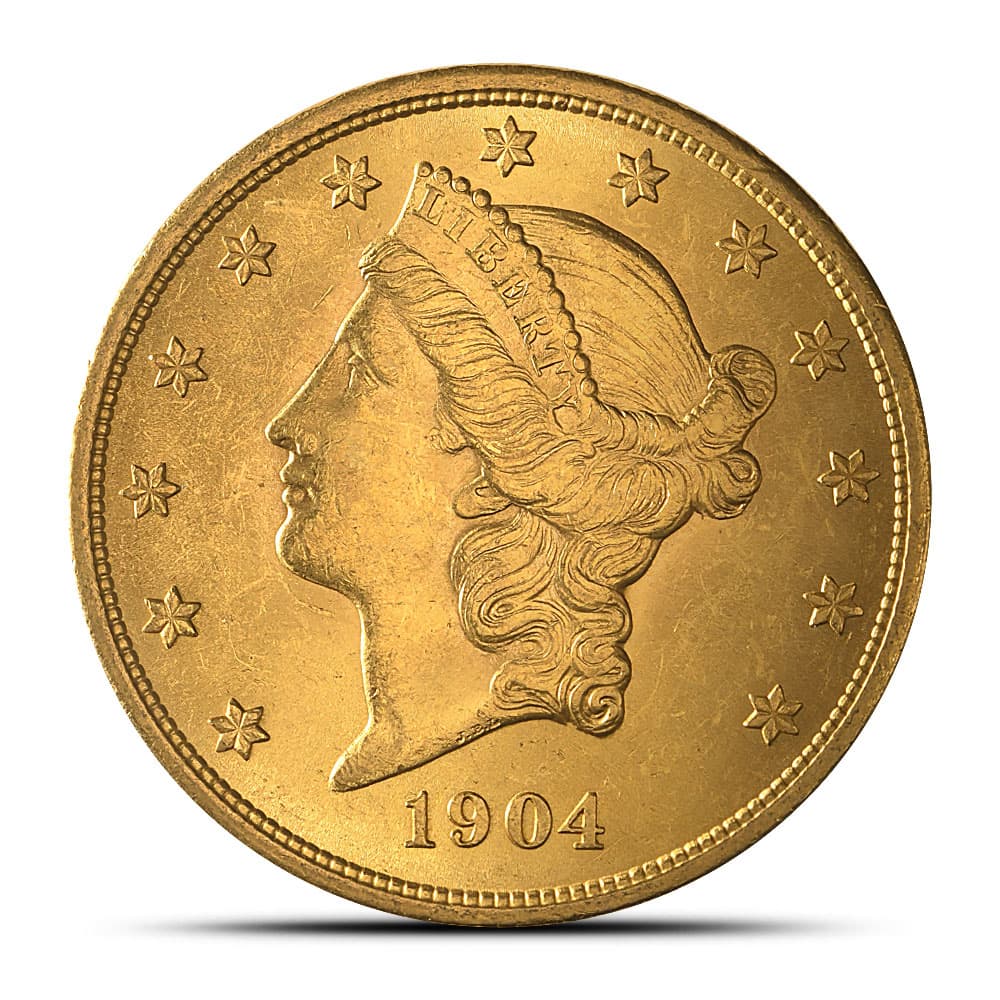 Pre-33 $20 Liberty Gold Double Eagle Coin (Cleaned)