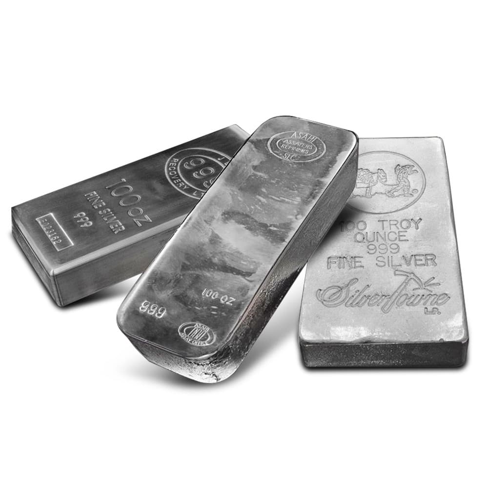 100 oz Silver Bar (Varied Condition, Any Mint)