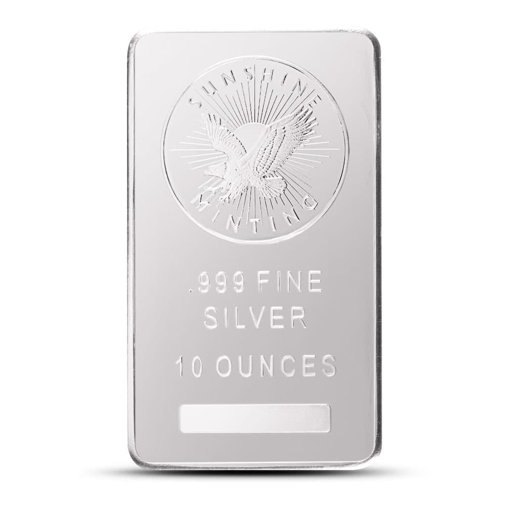 10 oz Sunshine Silver Bar (New, MintMark SI)
