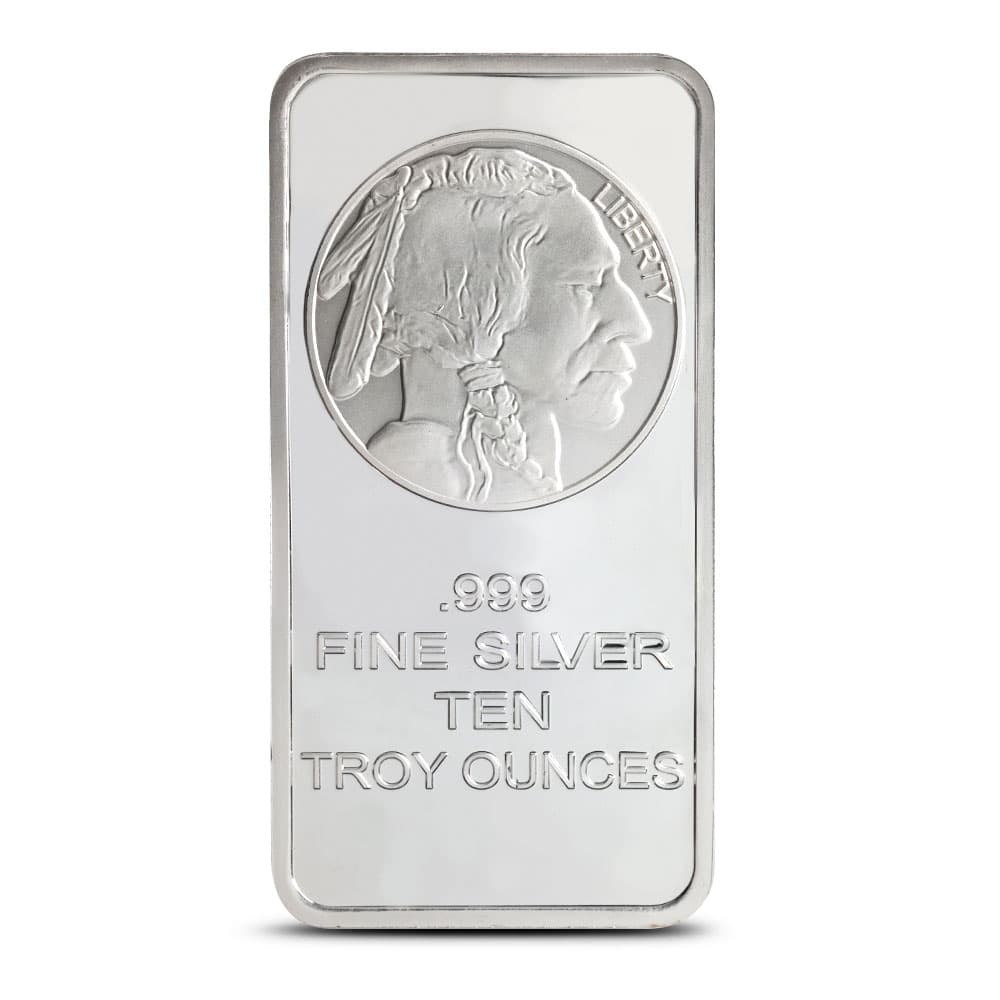 10 oz SilverTowne Buffalo Silver Bar (New)