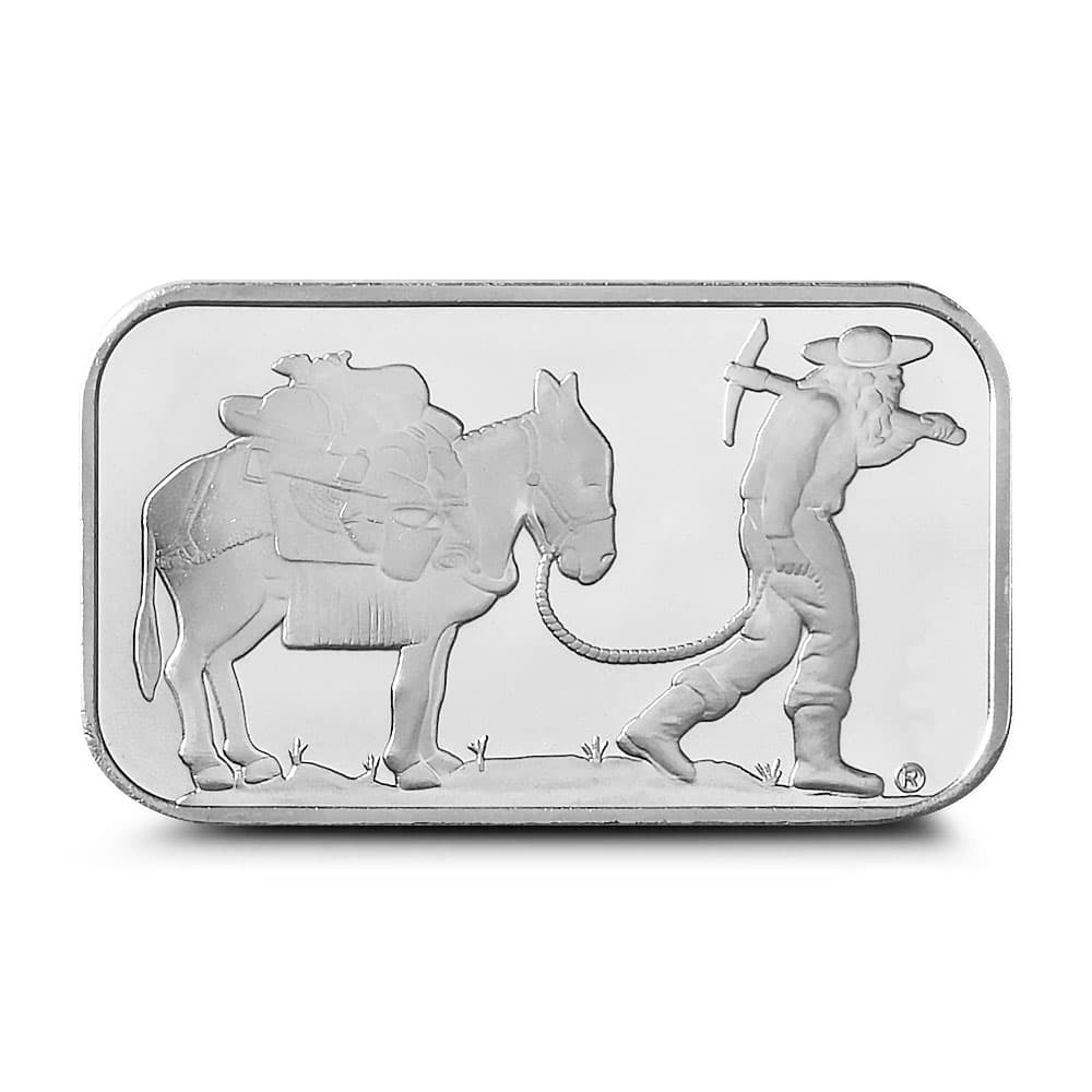 1 oz  SilverTowne Retro Prospector Silver Bar (New)