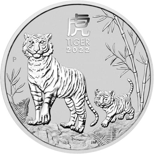 2022 1 oz Australian Silver Lunar Tiger Coin (BU)