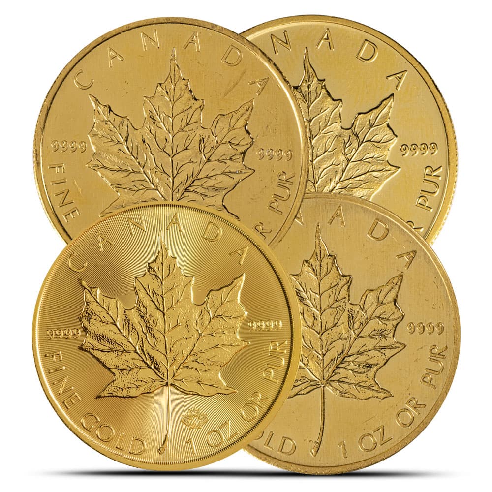 1 oz Gold Maple Leaf Coin (Random Year, Abrasions)
