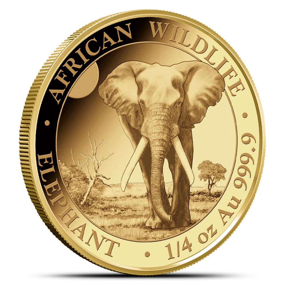 2025 1/4 oz Somalia Gold Elephant Coin (BU)