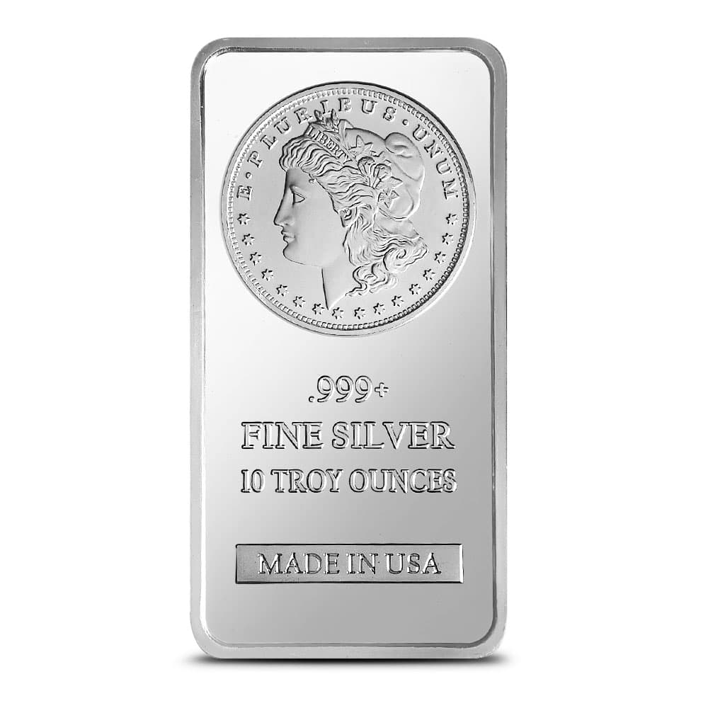 10 oz SilverTowne Morgan Silver Bar (New)