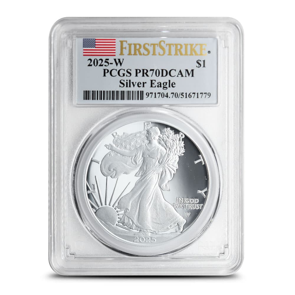 2025-W 1 oz Proof American Silver Eagle Coin PCGS PR70 DCAM FS