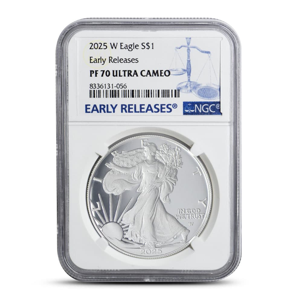 2025-W 1 oz Proof American Silver Eagle Coin NGC PF70 UCAM ER