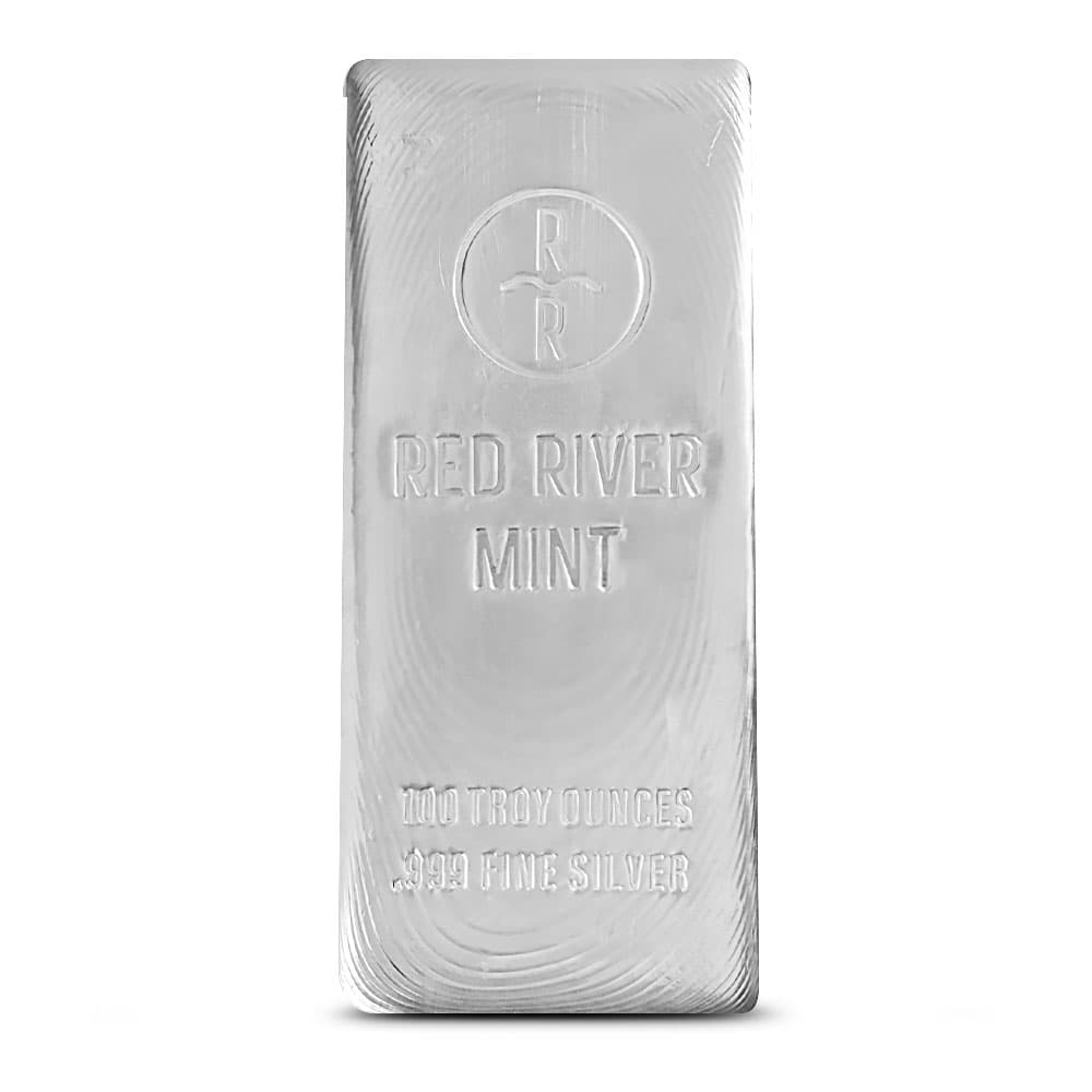 100 oz Red River Mint Cast Silver Bar (New)