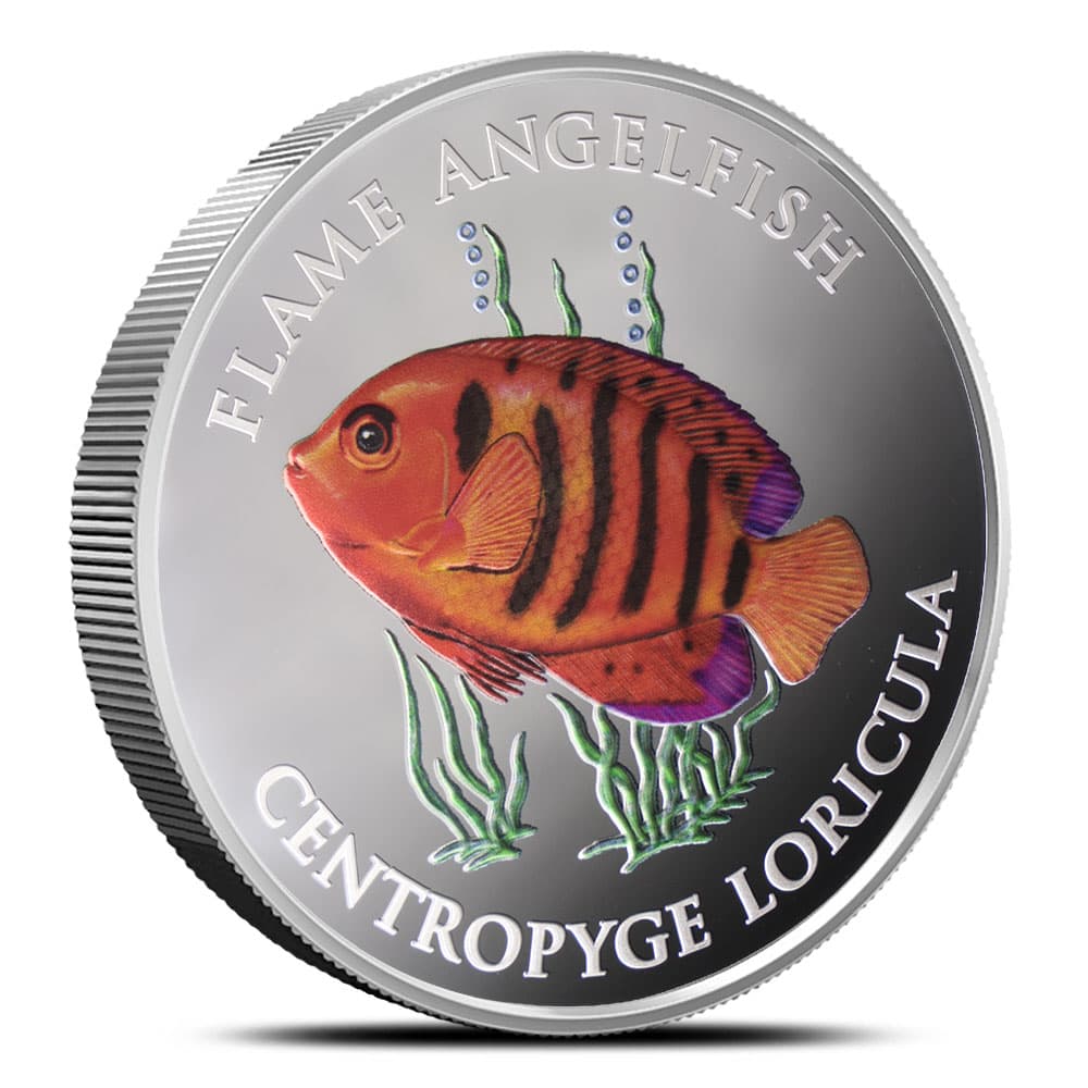 2025 5 oz Proof Pitcairn Islands Silver Flame Angelfish Coin (Box + CoA)