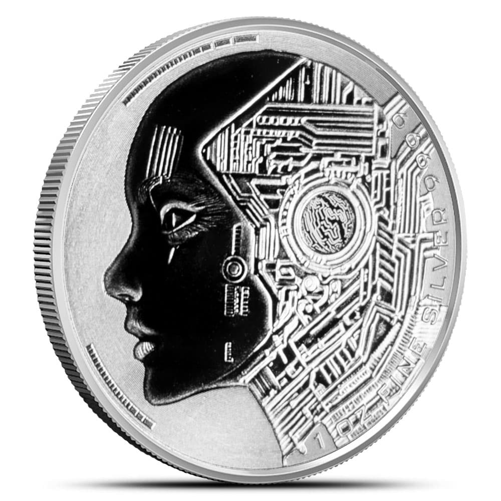 2025 1 oz Republic of Chad Silver AI Coin (BU)