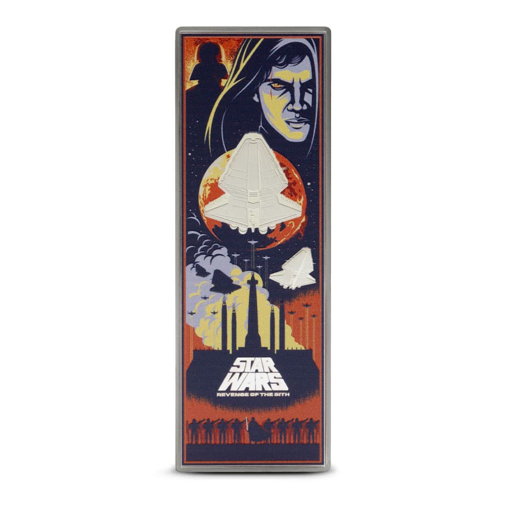 2025 3 oz Proof Colorized Niue Silver Star Wars Movie Poster Revenge of the Sith Coin (Box + CoA)