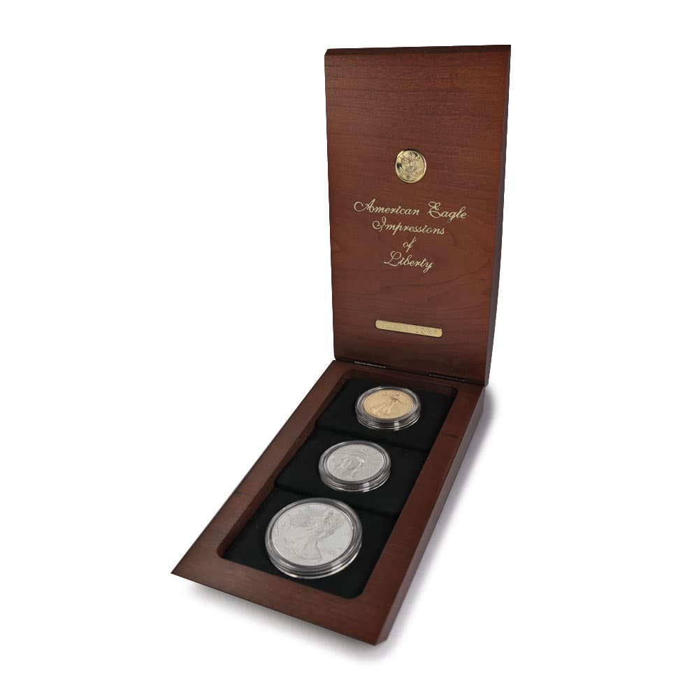 1997 Proof American Impressions of Liberty 3-Coin Set (Box + CoA)