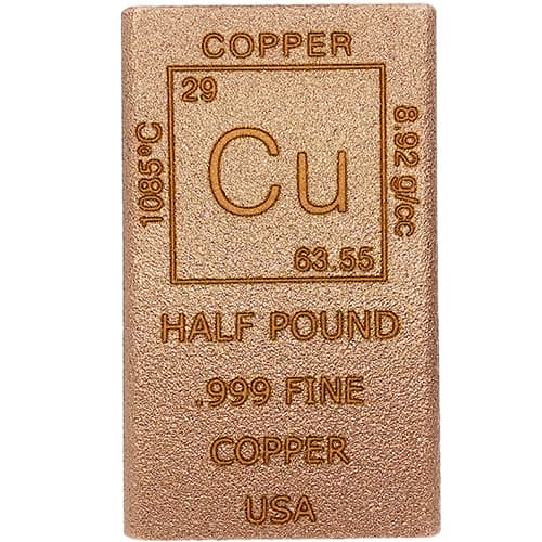 1/2 Pound Copper Bullion Bar (New)