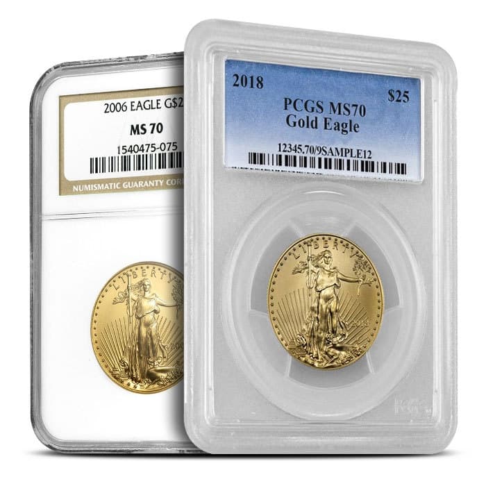 1/2 oz American Gold Eagle MS70 (Random Year, Varied Label, PCGS or NGC)