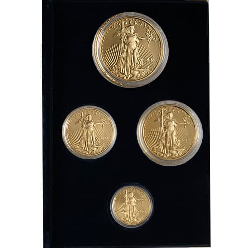 2008-W 4-Coin Proof American Gold Eagle Set (Box + CoA)
