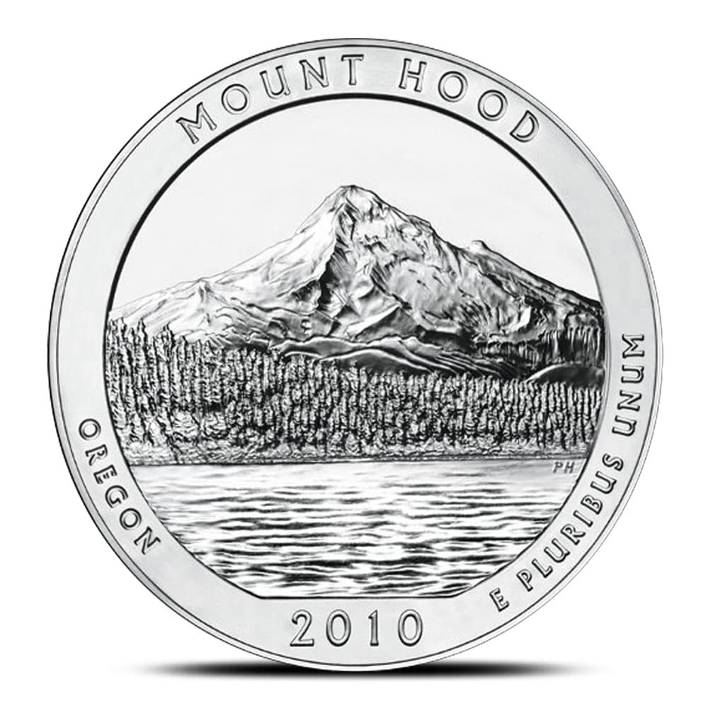 2010 5 oz ATB Mount Hood Silver Coin