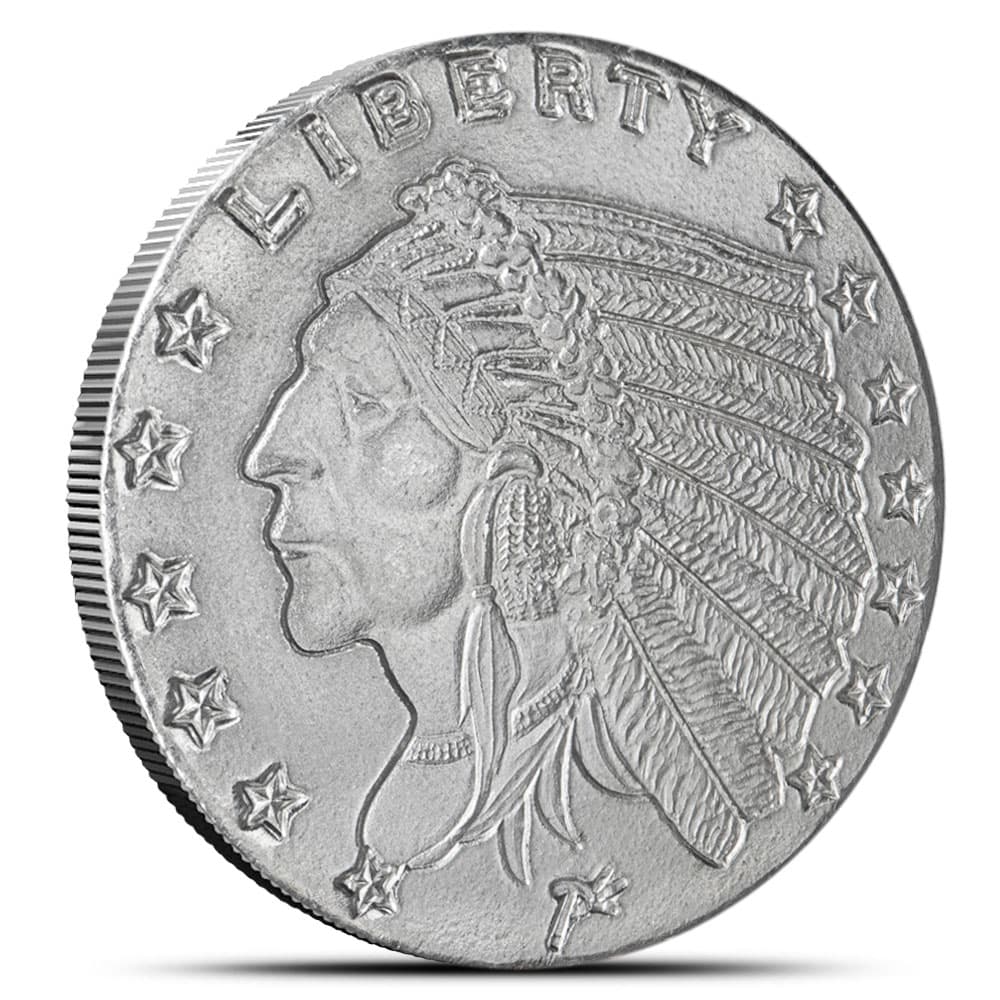 1/10 oz SilverTowne Incuse Indian Silver Round (New)