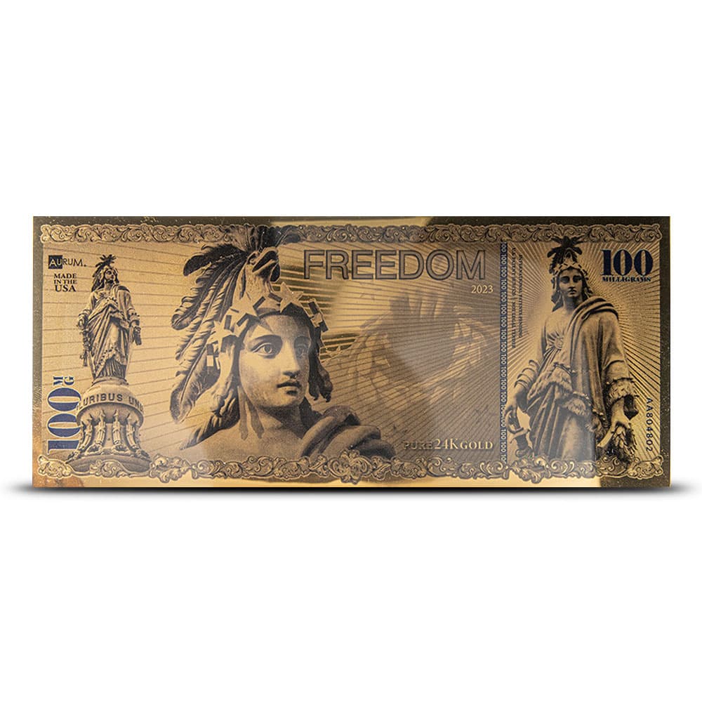 2023 1/10 Gram Aurum Freedom Gold Note (New)