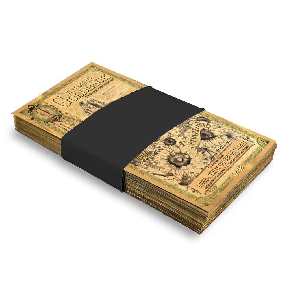 1 Wyoming Goldback Gold Note (100 Pack, New)