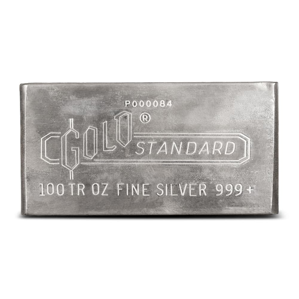 100 oz Engelhard Struck Gold Standard Silver Bar (Series 2)