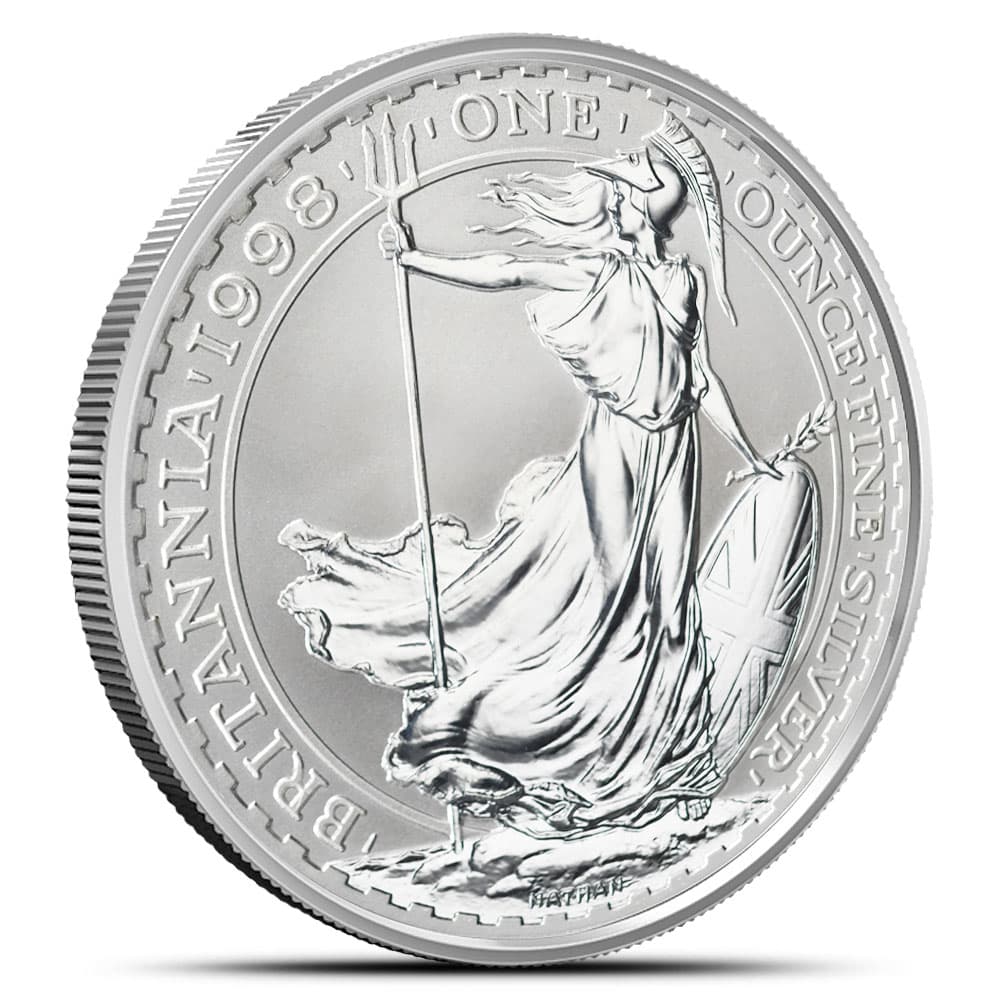 1998 1 oz British Silver Britannia Coin