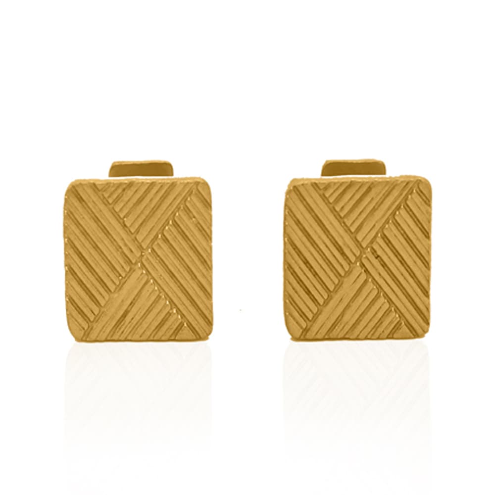 Nebü 11.9g 24K Modern Square Cufflinks