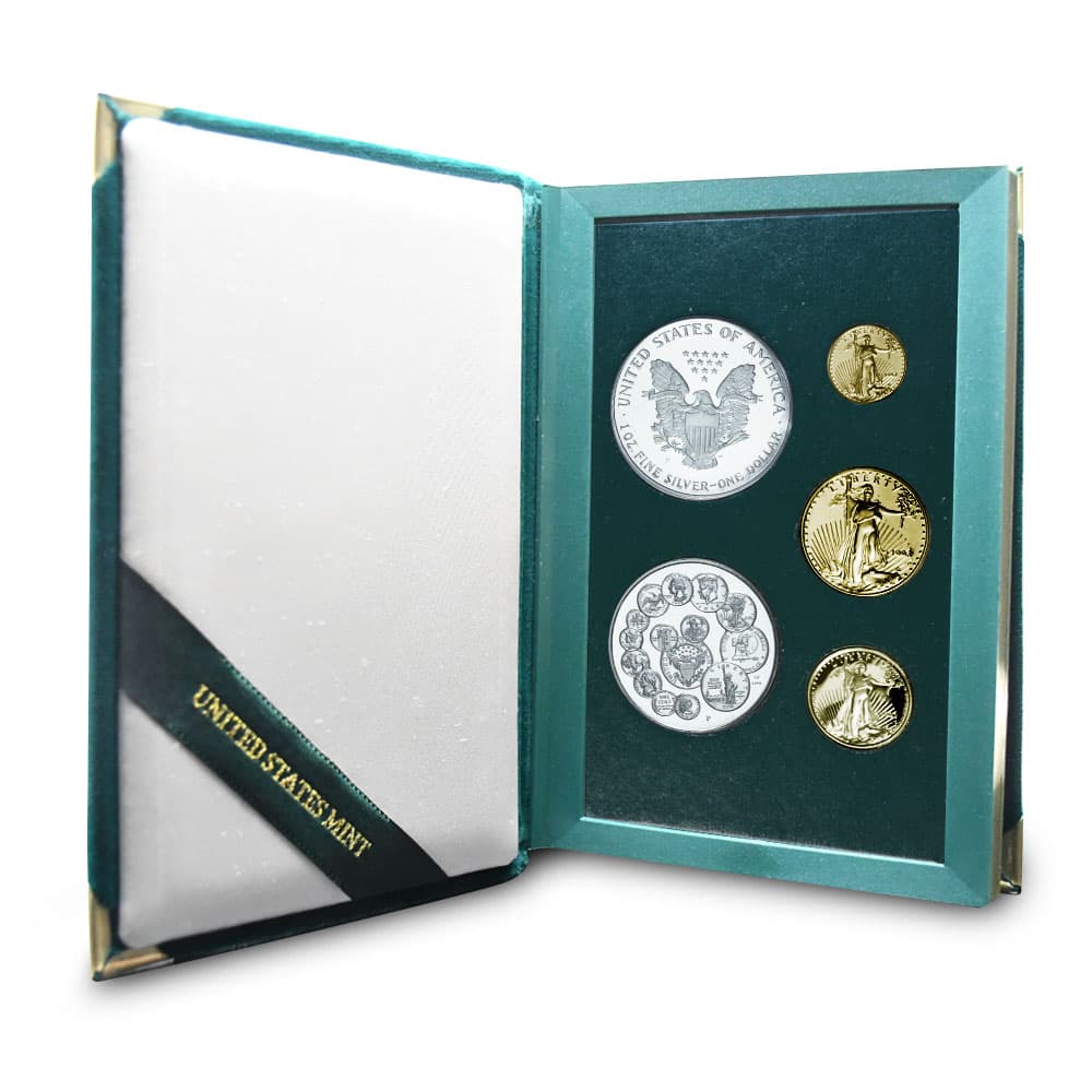 1993-P Proof American Gold and Silver Eagle 5-Coin Set (Box + CoA)