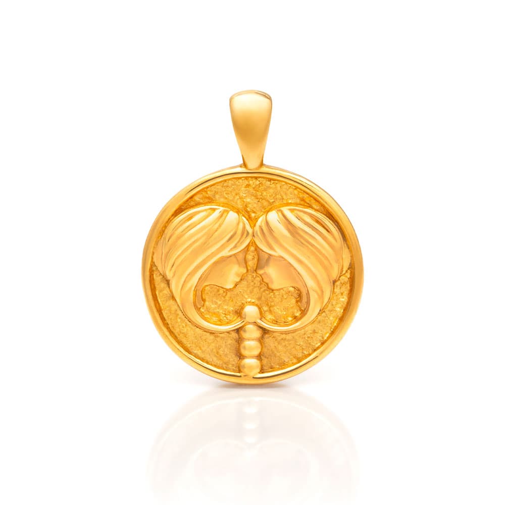 Nebü 16.8g 24Kt Gold Zodiac Gemini Pendant