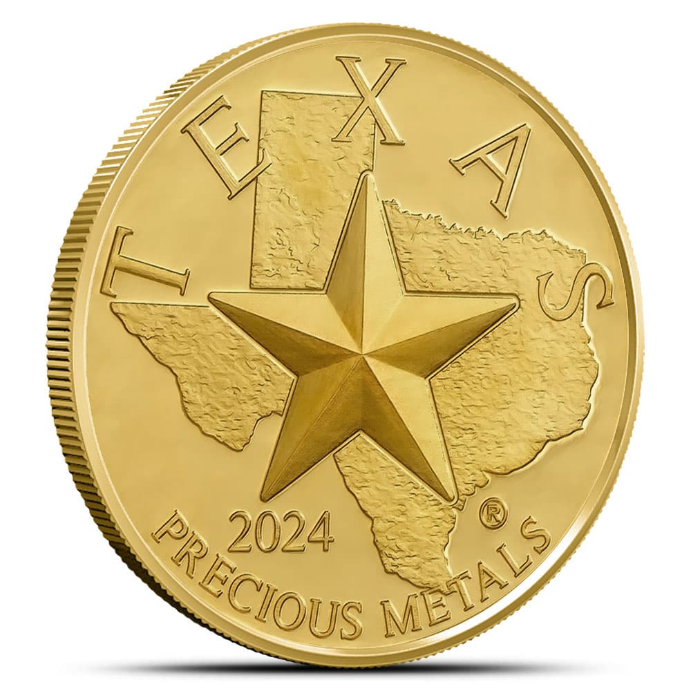 2024 1 oz Texas Mint State Capitol Gold Round (New)