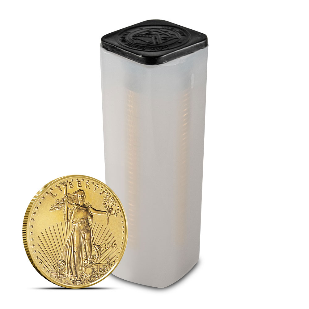 2025 1/10 oz American Gold Eagle Tube (50 Coins, BU) - Jan 14, 2025