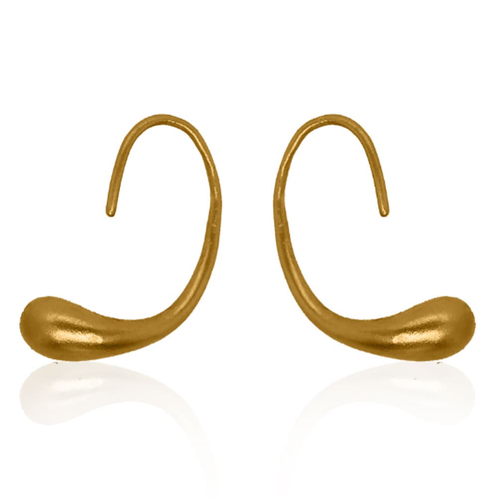 Nebü 5.4g 24K Polished Water Droplet Earrings