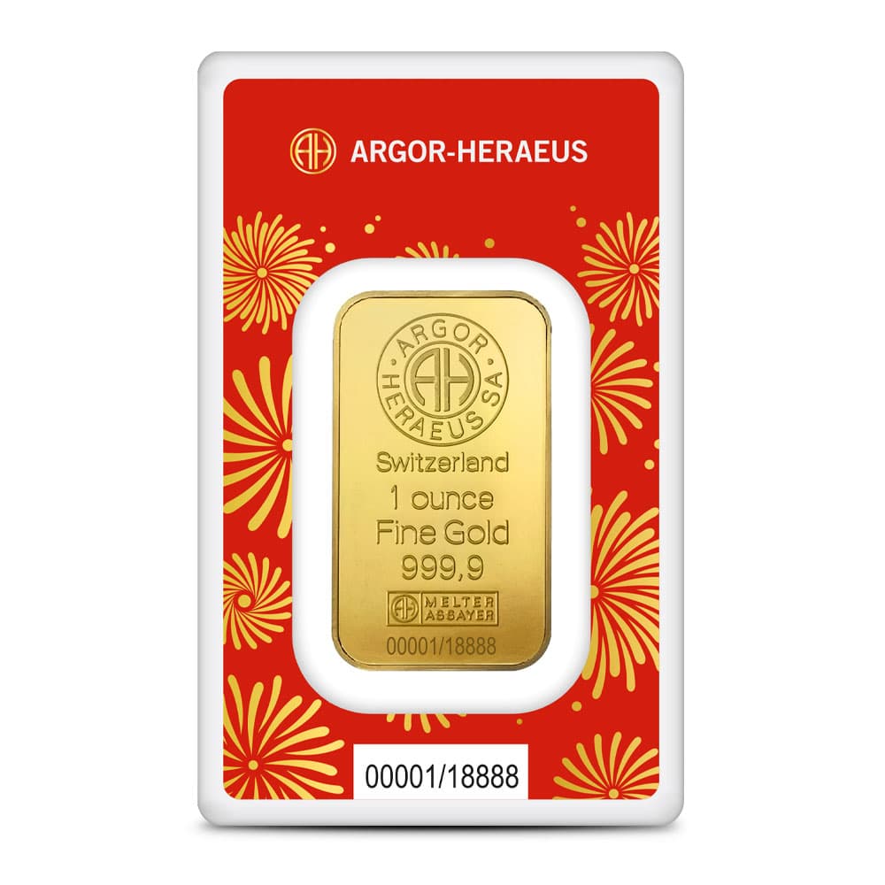 2025 1 oz Argor Heraeus Lunar Snake Gold Bar (New w/ Assay) - Jan 17, 2025