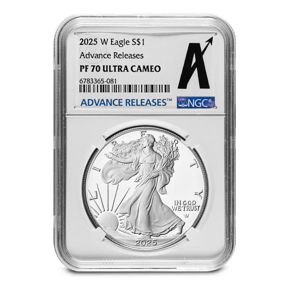 2025-W 1 oz Proof American Silver Eagle Coin NGC PF70 UCAM Advanced Release